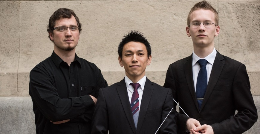 Karmester vizsga - Marsovszky Paul (BA I), Tassonyi Zsolt (MA I), Haraguchi Shóji MA I.